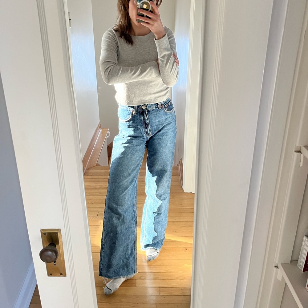 Zara Mid-rise, Full Length, Blue Jeans, Size 4